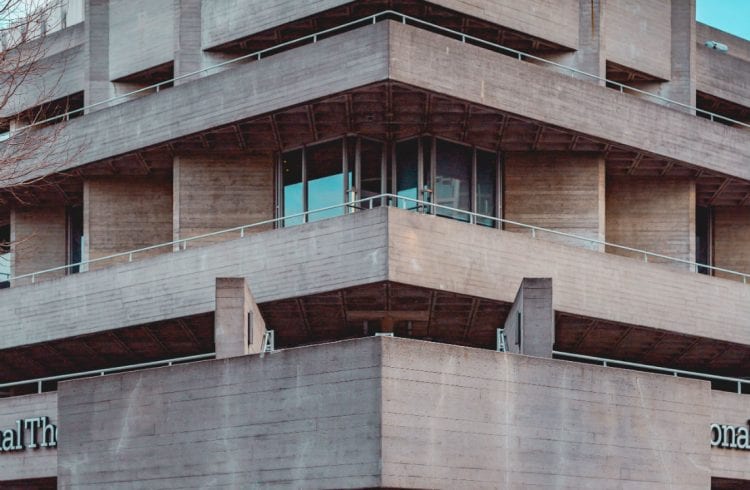 National Theatre exterior stairs on the north west