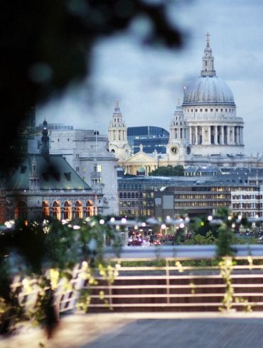 View of St Paul's from the terrace of the Buffini Chao Deck