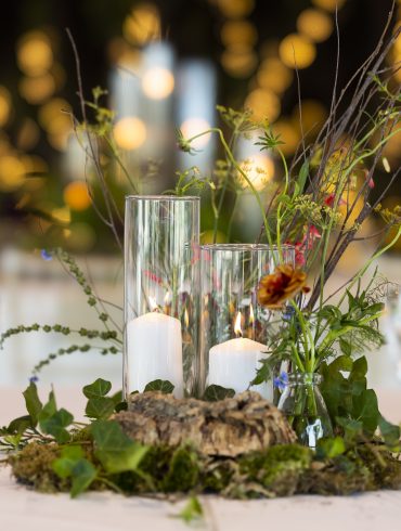 Table setting for Christmas at Buffini Chao Deck at National Theatre